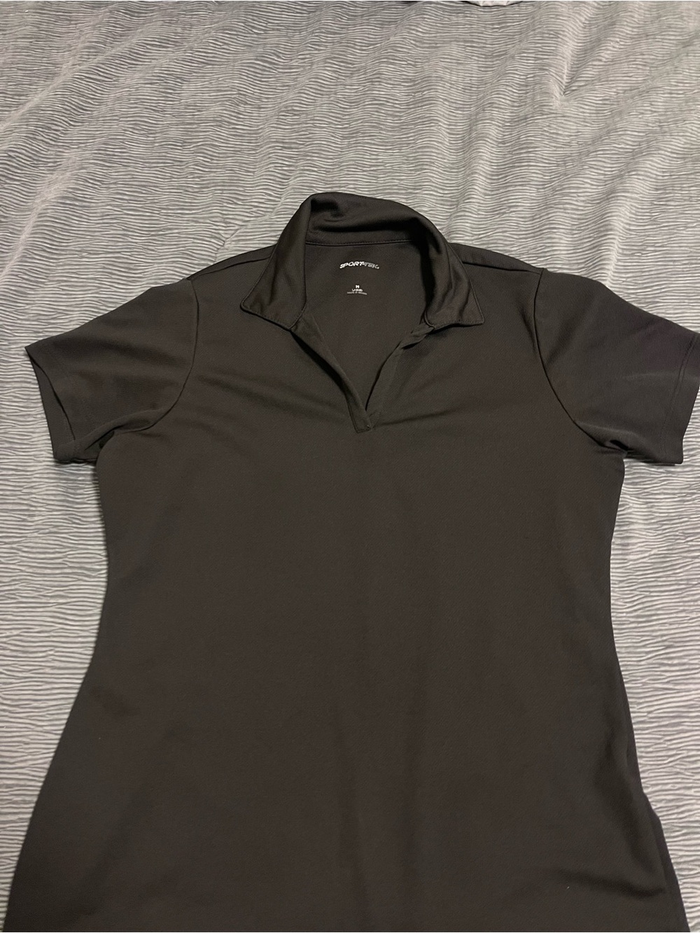 Sport-Tek Women's Black Short-Sleeve Open-Collar Polo